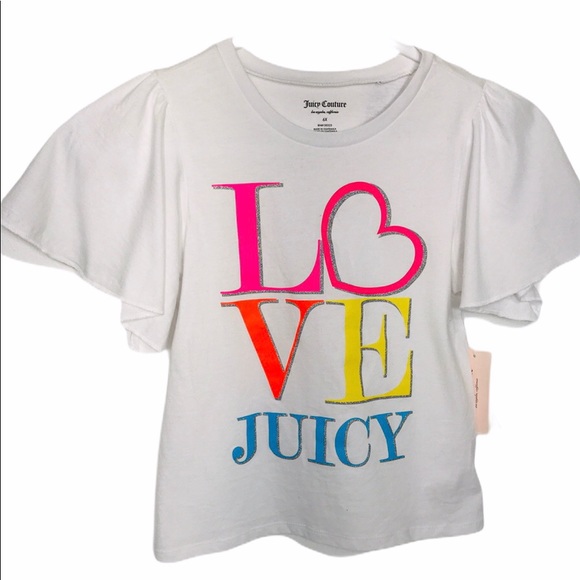 Juicy Couture Other - Juicy Couture Girls Cotton White Glittered T-Shirt